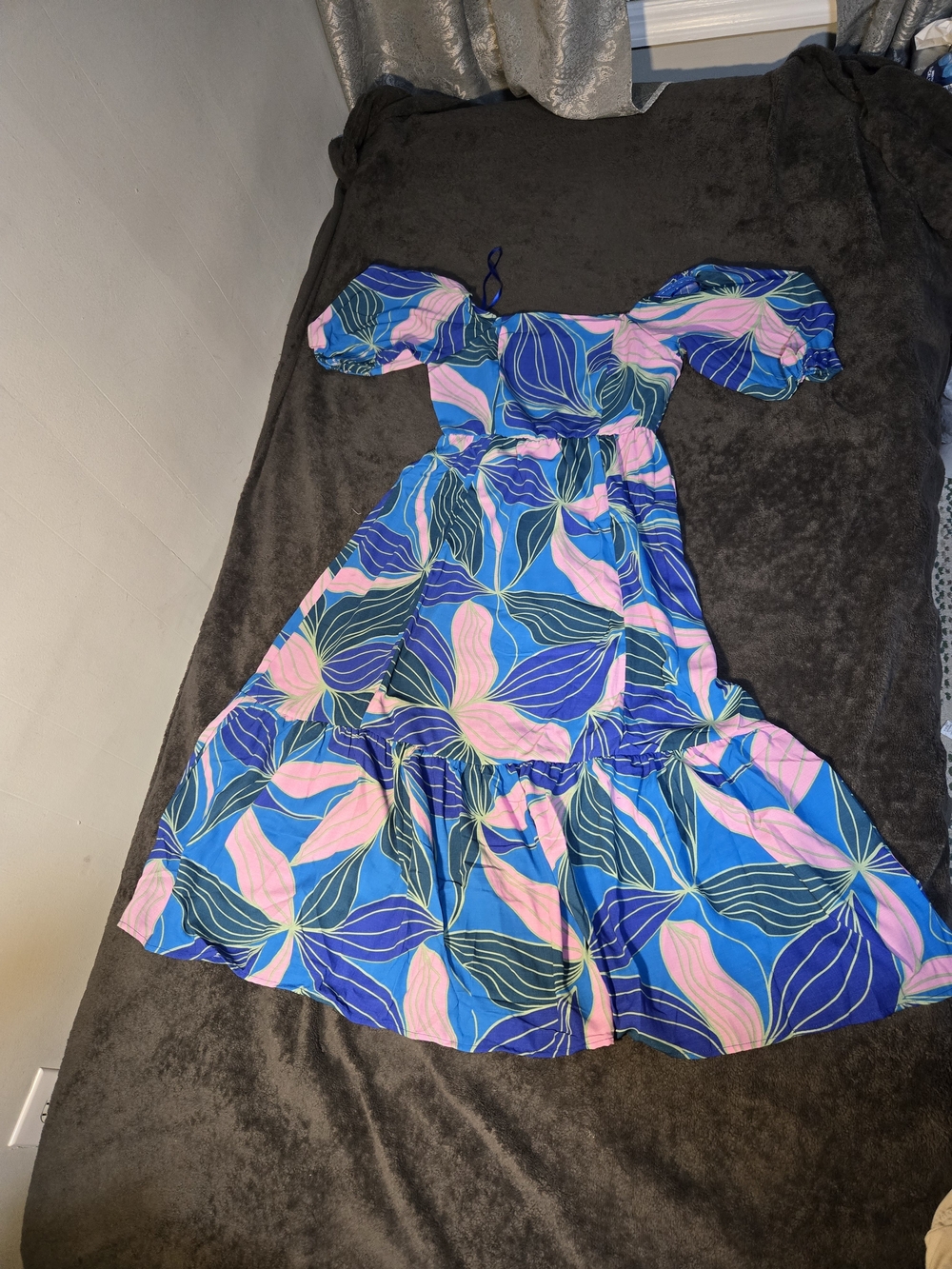 New Mary Square Floral Maxi Dress